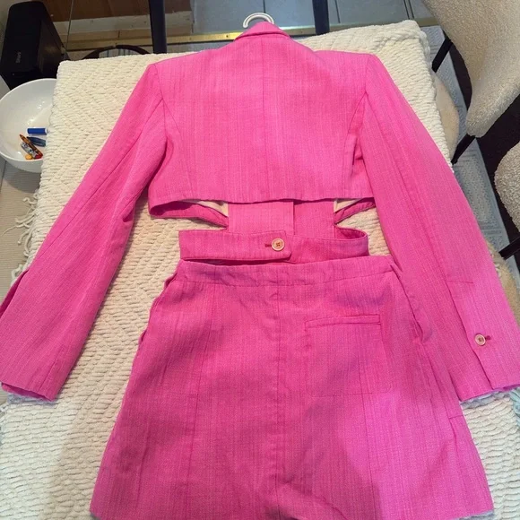 Zara Pink Women's Blazer - Picture 3 of 5